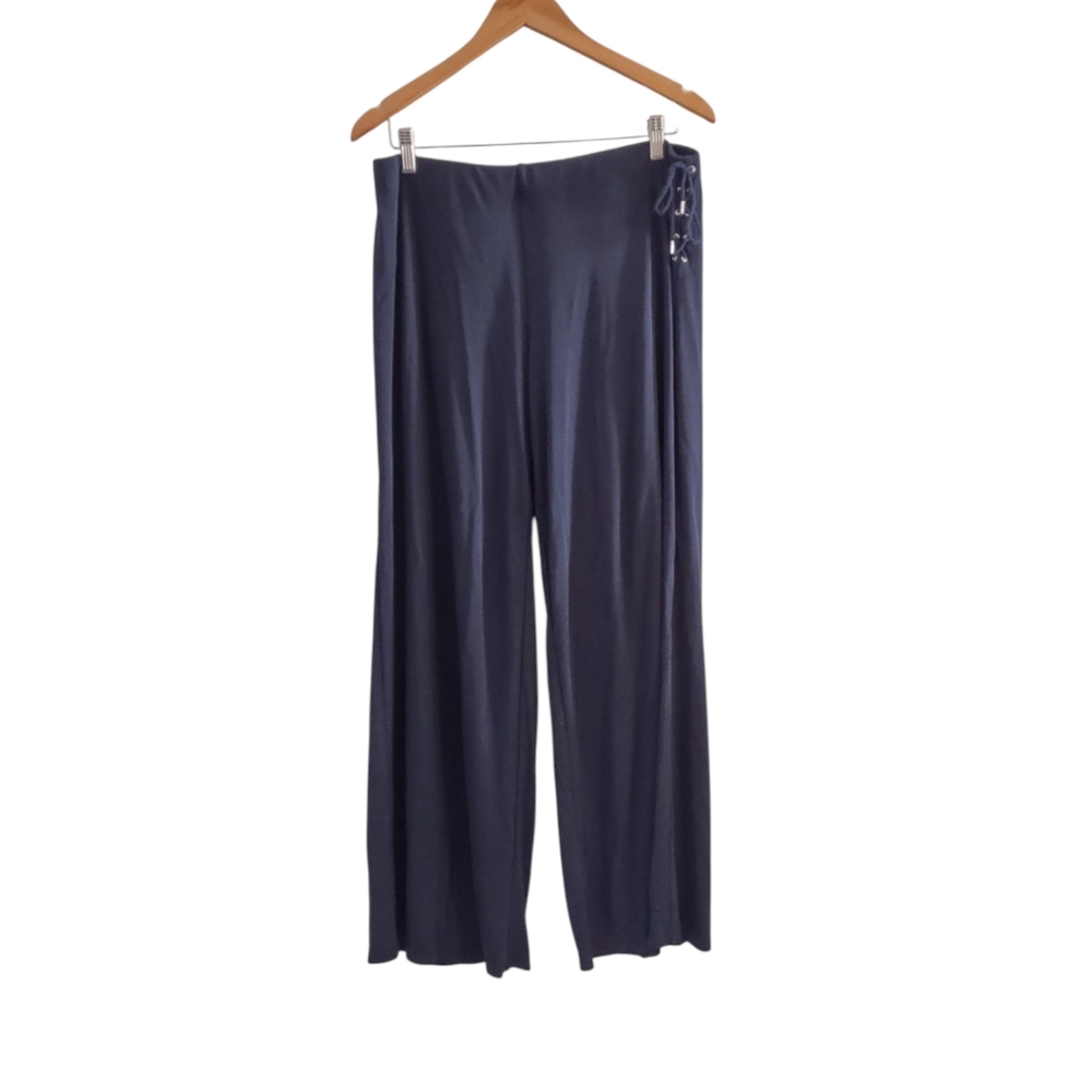Lauren Ralph Lauren Tie Waist Wide Leg Ankle Length Pants